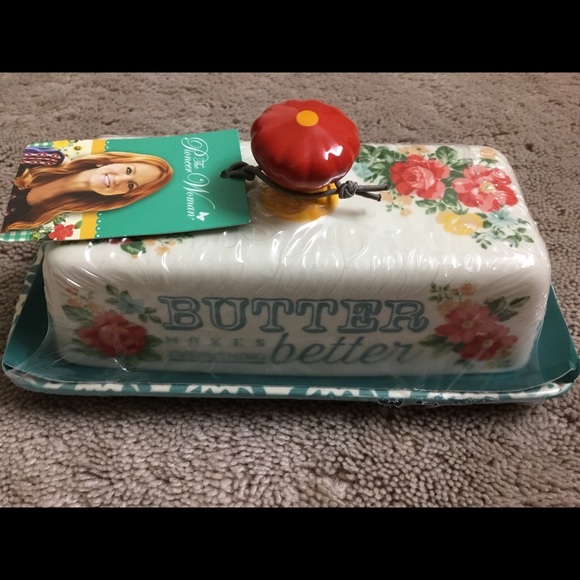Pioneer Woman Vintage Floral Butter Dish - Picture 4 of 8